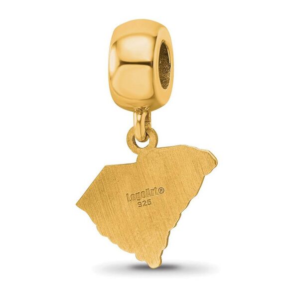 14K Yellow Gold Plated Silver The Citadel Small Dangle Bead Charm - Picture 4 of 6